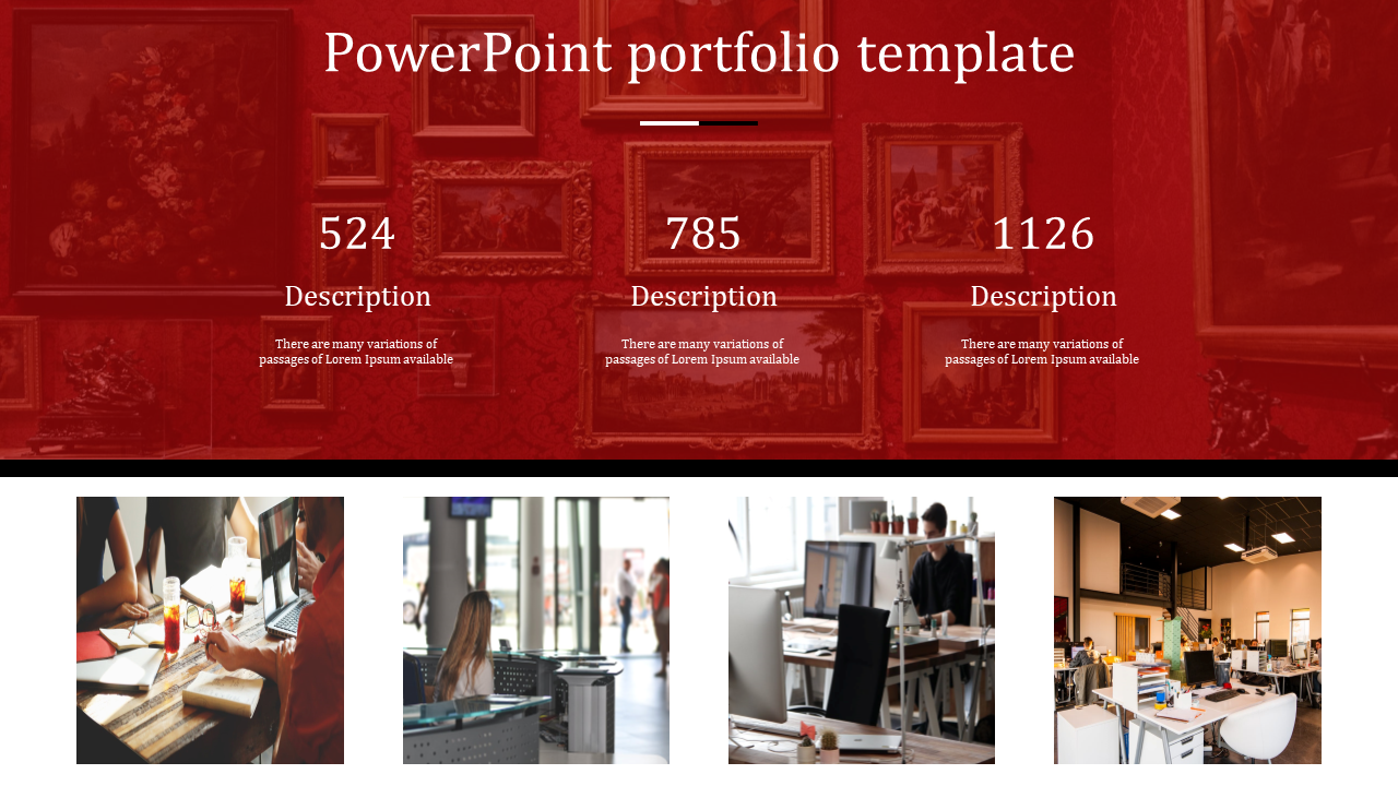 Free - Cool PowerPoint Portfolio Template Presentation-Three Node